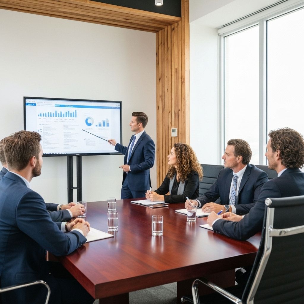 Business team in meeting presentation