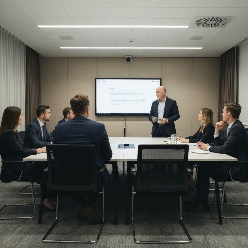 Business meeting presentation