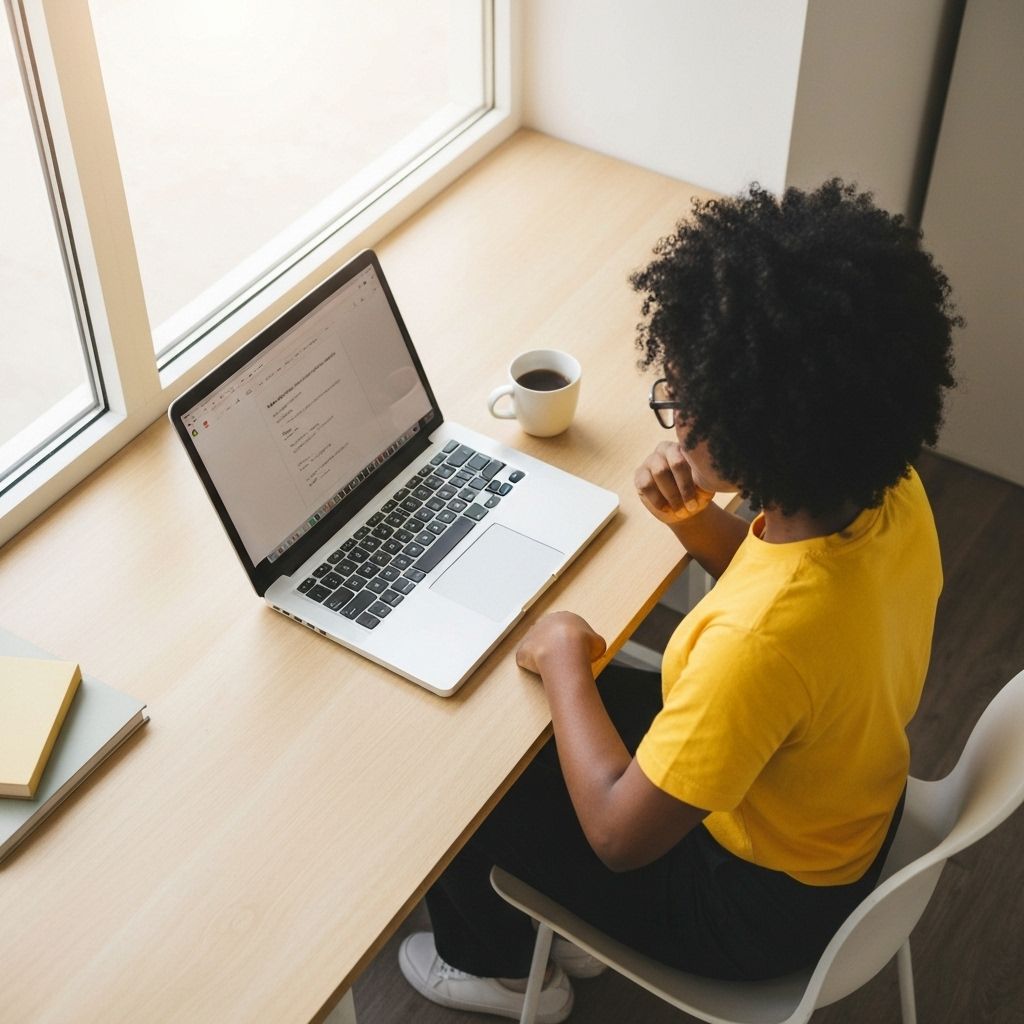 Person working on laptop